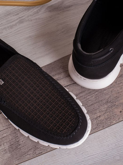 Слиперы мужские/ Слипоны повседневные 101-61-L1 Черный - Piniolo фото 4