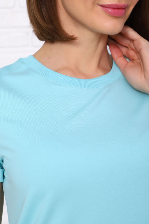 Костюм женский трикотажный мод. 2002 ТрК. Цвет:светло-бирюзовый - Стильб фото 5