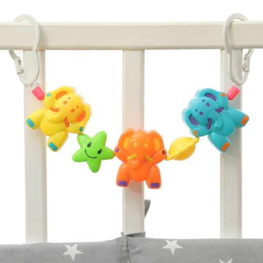 Растяжка на коляску/кроватку Крошка Я «Слоники», 3 игрушки, МИКС