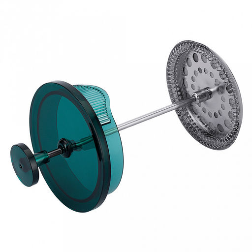 Френч-пресс стеклянный корпус Franco 0,6л, д9см, h19см, боросиликатное стекло, крышка/пресс из нержавеющей стали, зеленый, цветная коробка, Regent (Китай) - Домашняя мода фото 4