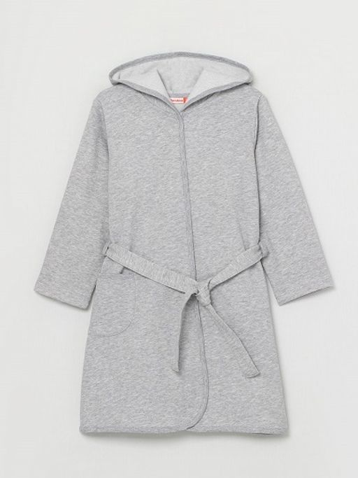 CRB wear/CSBG 40012-11 Халат для девочки, светло-серый меланж/Ex.Cherubino фото 2