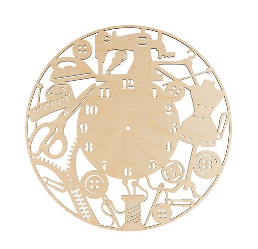 Заготовка для декорирования Mr. Carving ВД-850 Часы швеи фанера d 40 см х 0.4 см