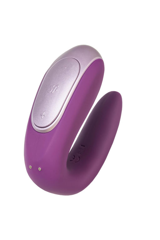 Многофункциональный стимулятор для пар Satisfyer Partner Double Fun, силикон, фиолетовый, 18 см