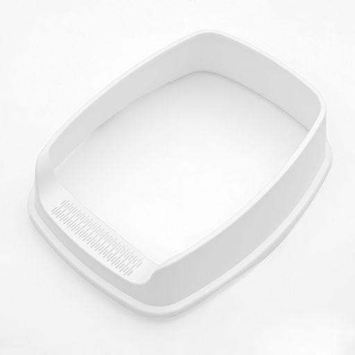 Туалет для кошек «Айша» S, 45×35×18.5 с, с высоким бортом и сеткой, пластик, оранжевый