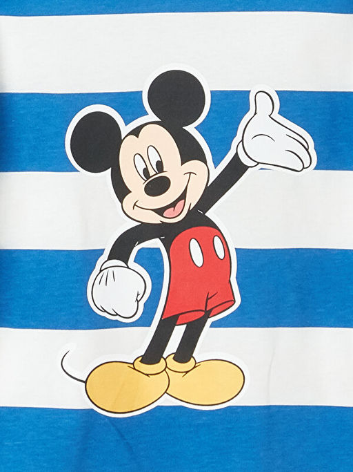 Bisiklet Yaka K?sa Kollu Mickey Mouse Bask?l? Erkek Bebek Ti??rt ve ?ort 2li Tak?m - Waikiki фото 3