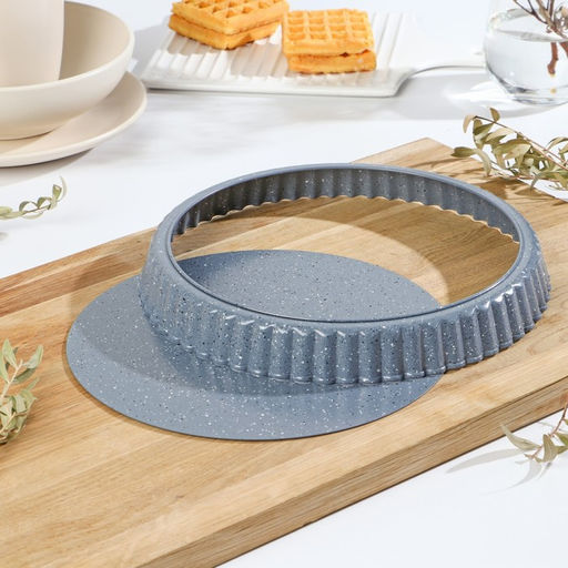 Форма для выпечки Доляна «Элин Мрамор», d=24 см, разъёмная, антипригарное покрытие, серая