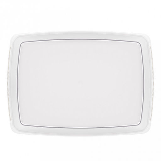 Масленка пластмассовая Эстетика 14,5х10,5х7см, прозрачная крышка, бело-бежевый (Россия) - Домашняя мода фото 5