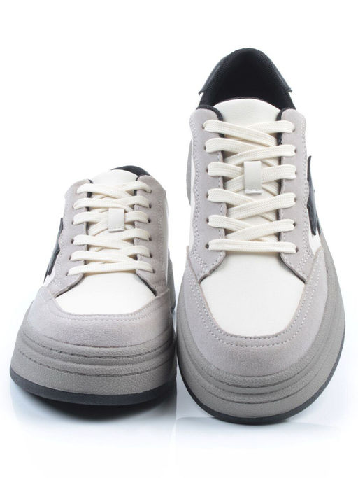 03-YE475-2 BEIGE/GREY Кроссовки женские (натуральная кожа) - Фабричный китай фото 9