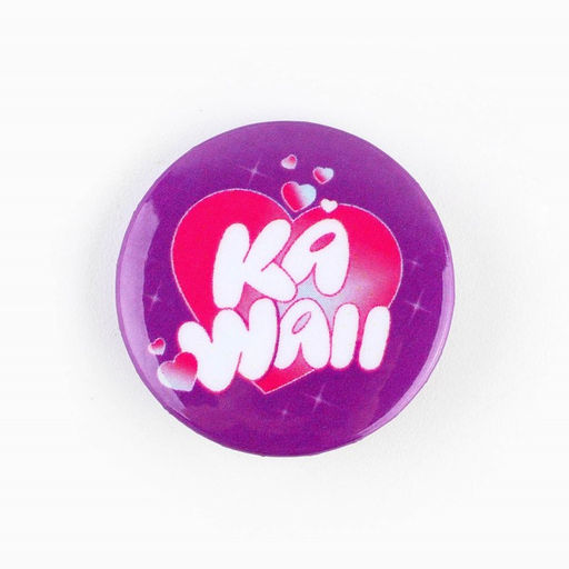 Цена за 10 шт. Значок металлический закатной Милые анимешки, d=2.5 см, МИКС