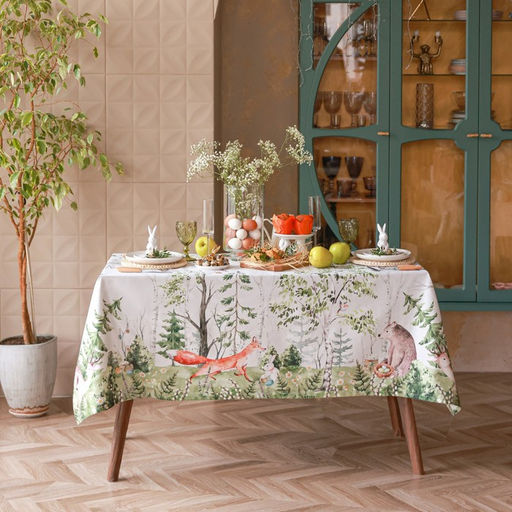 Набор столовый Этель Лесная сказка,скатерть 148х112+/-2см с ГМВО, салф.40х40 см - 4 шт  фото 12