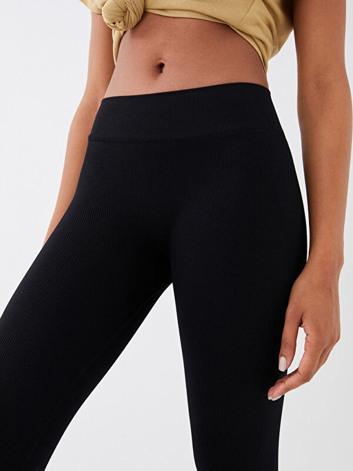 Kad?n Beli Lastikli D?z Outdoor Tayt