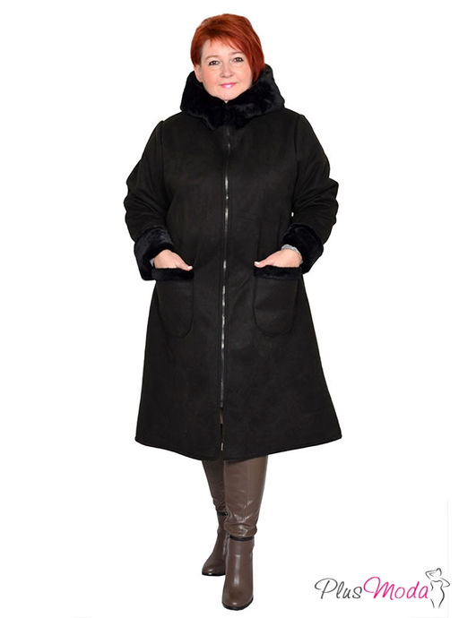 Жакет-дубленка Модель №1447 размеры 44-84 - Plusmoda фото 2