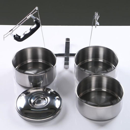 Ланч бокс TAKE IT EASY «Альструп», 2.1 л, 3 уровня, нержавеющая сталь, серебристый