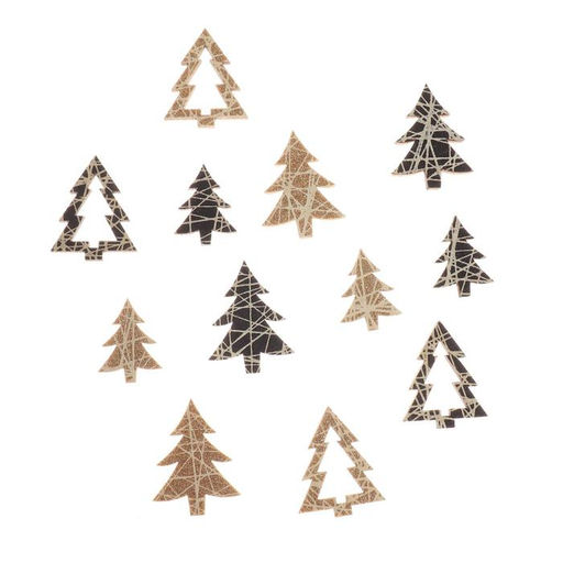 Новогодний декор «Ёлочка», с подсветкой, набор 12 шт.