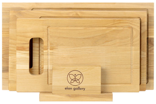 Комплект 3 досок 38*22*1,8 см, 34*20*1,8 см, 30*18*1,8 см "Прямая ручка" на дер. подстав.