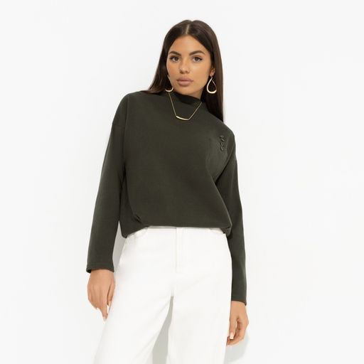 Джемпер со сборкой Долгожданное приглашение (green) - Charutti фото 8