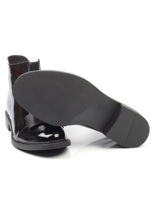 01-CA104-2 BLACK Ботинки женские (натуральная кожа, байка)