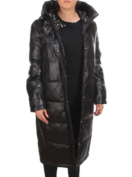 S21010 BLACK Пальто зимнее женское облегченное SNOW CLARITY - Fashion фото 8