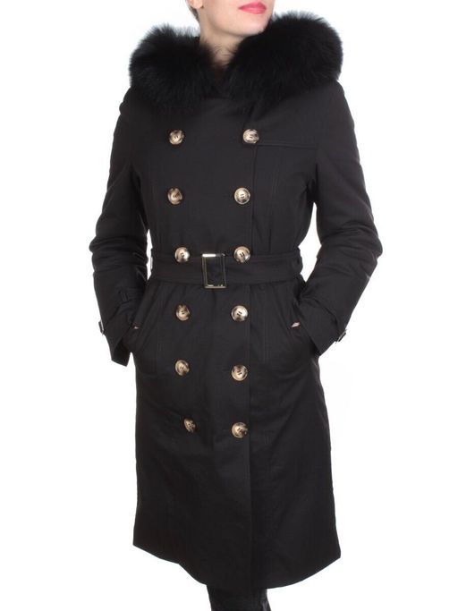 21002 BLACK Пальто зимнее женское MAILILUO (150 гр. холлофайбера) - Fashion фото 3