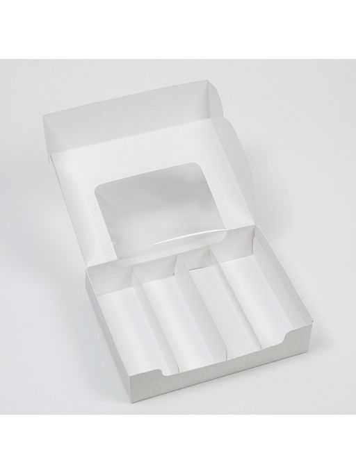 Цена за 5 шт. Коробка для эклеров, кондитерская упаковка, 4 вкладыша, «Сладкая жизнь», 20×15×5 см