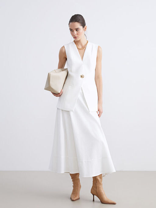 V Yaka Kad?n Klasik Yelek