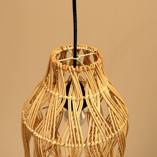 Светильник потолочный из ротанга «Переплетение», 1×120 Вт, Е27, 22×22×38 см