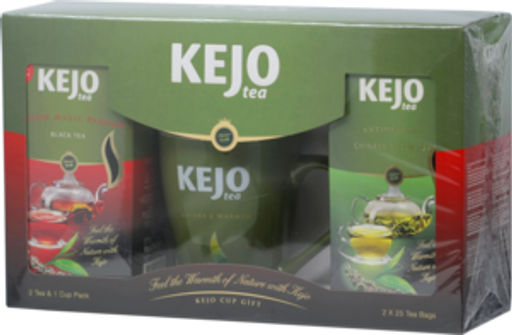 KejoFoods. Чайный набор с кружкой карт.упаковка, 50 пак. РОССИЯ
