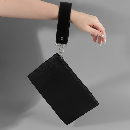 Ручка для сумки, с карабинами, 35 1 см 3,5 см, цвет чёрный/серебряный - Арт узор фото 6