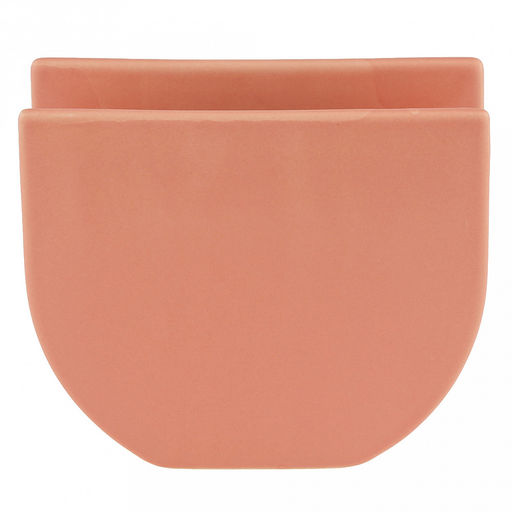 Ваза керамическая "Баухаус" 700мл, 19,5х6х17см, горло 9,8х2,5см, глянец, противоскользящие накладки, персиковый, в коробке (Китай)