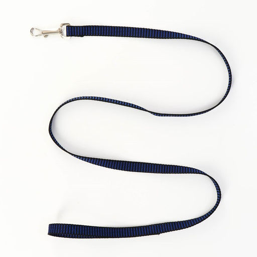 Комплект амуниции рельефный, поводок 120 х 1,5 см, ОГ 36-49 см, сине-чёрный - Пижон фото 5