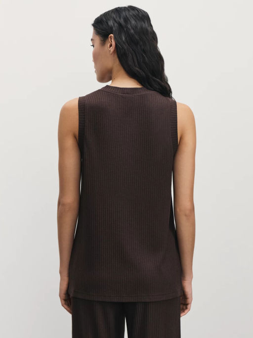 Трикотажный жилет в рубчик / Zarina  фото 6