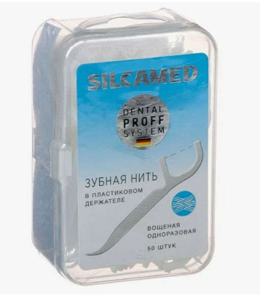 SILCAMED зубная нить DENTAL PROFF SYSTEM в пласт.держателе