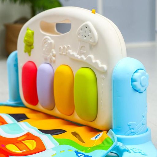 Развивающий коврик Жирафик, с пианино, голубой - Simaland фото 12