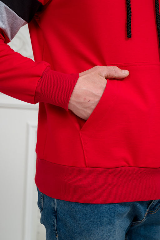 Толстовка мужская из футера Оскар красный - Амадэль фото 7