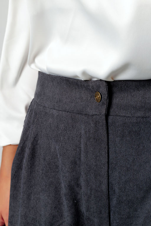 Костюм брючный вельветовый с жилеткой 399GRY