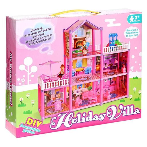 Кукольный домик «Коттедж» с куклами и аксессуарами