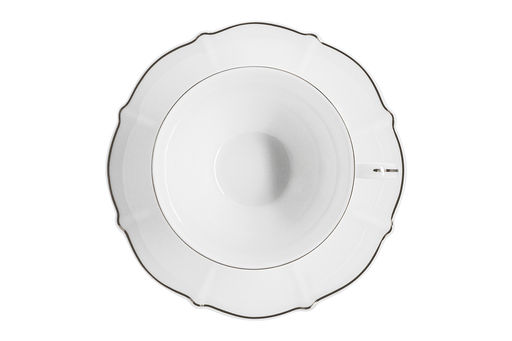 Пара чайная, 1 перс, 2 пр, 250 мл, фарфор F, белая, с серебристым кантом, Lotus silver - Anna lafarg emily фото 2