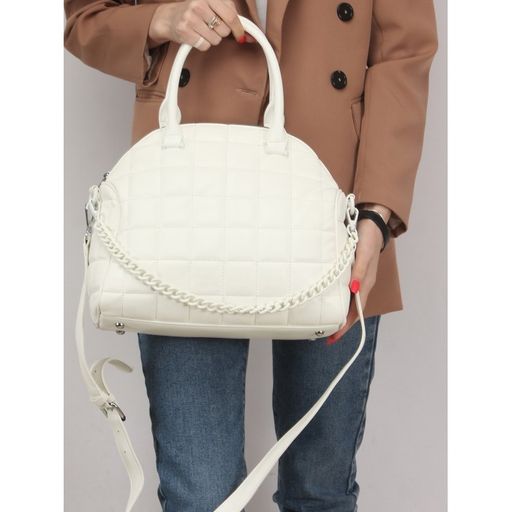 Сумка женская искусственная кожа VF-575013, 1отд+еврокарм, плечевой ремень, белый SALE 244847 - Adelia фото 5