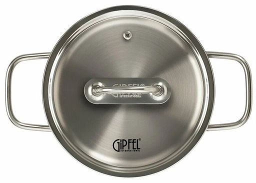 2697 GIPFEL Кастрюля CAPELLA 2л/18х9см, нержавеющая сталь 18/10, стеклянная крышка. Толщина: 0,6 мм - Werner фото 5