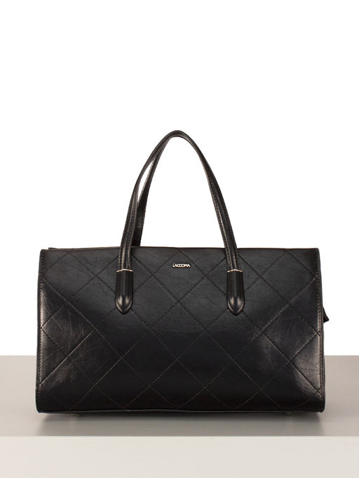 LACCOMA сумка WJD6650-черный эко кожа хлопок фото 5