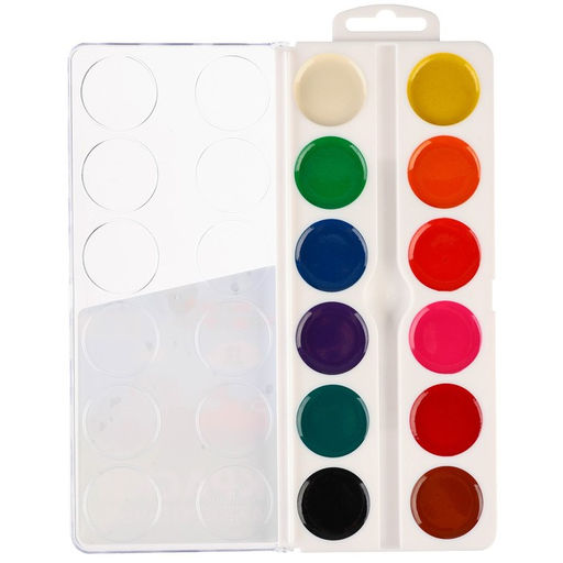 Краски акварельные, 12 цветов, без кисти, Минни Маус