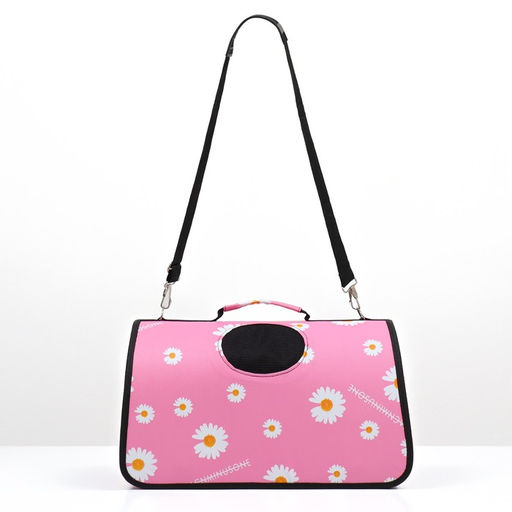 Сумка-переноска каркасная Цветы, размер L, 53 х 21 х 29 см - Пижон фото 2