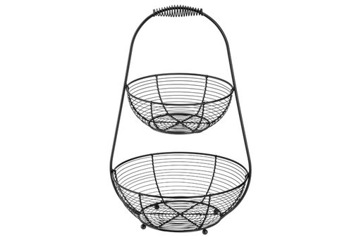 Корзина для фруктов 28*26,5*43 см Черная двухъярусная - Elan gallery фото 3