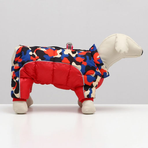 Комбинезон принтованный с замком на спине, размер 14 (ДС 32 см,ОГ 42 см, ОШ 31 см), красный - Simaland фото 2