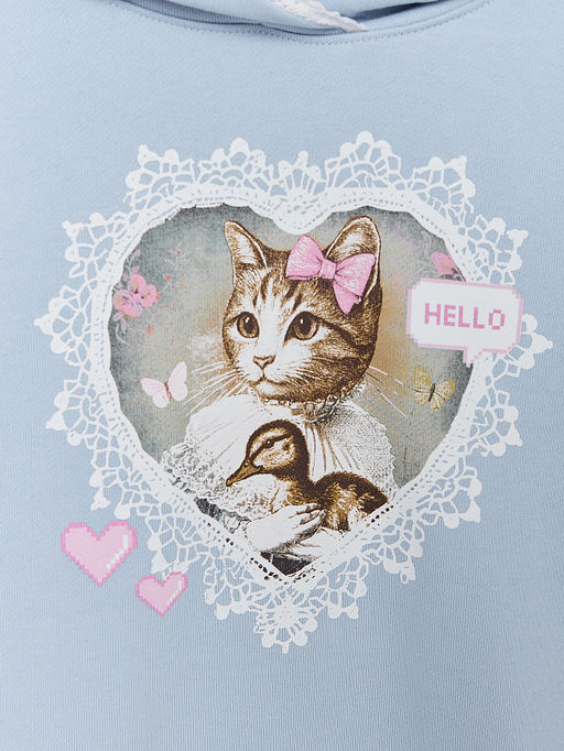 Худи для девочек голубое - Mark formelle фото 7