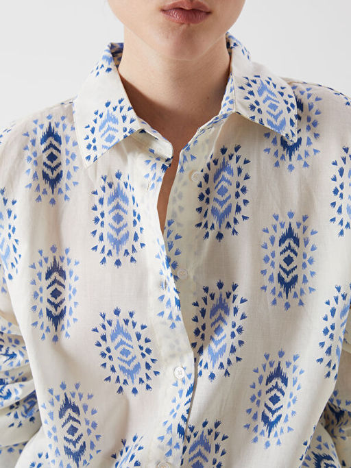 Desenli Oversize Kad?n G?mlek