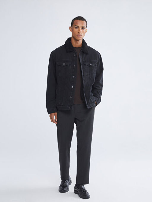 Standart Kal?p Erkek Jean Ceket