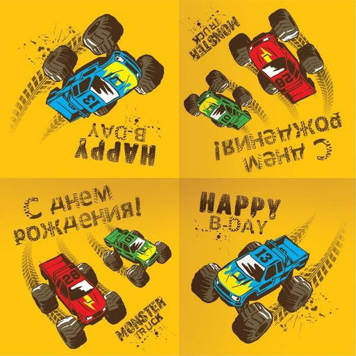 Салфетки "Тачки Монстры-Трак" 33*33см, 12шт. (6078966)