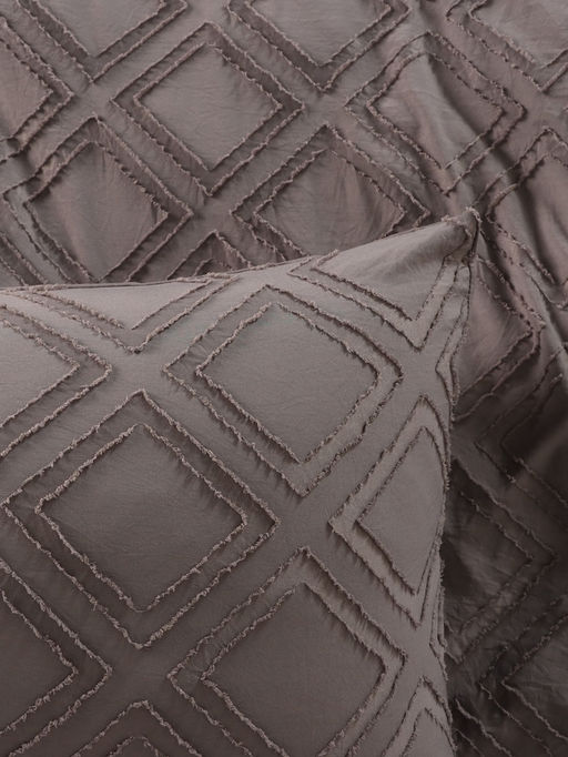 Постельное бельё Евро Тафтинг ромб 200?217 см,230?240 см,50?70 см-2 шт., серое, 110 г/м? - Lovelife фото 7