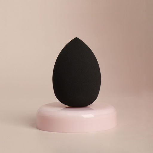 Цена за 2 шт. Спонж для макияжа «Капля», 6×4 см, увеличивается при намокании, в футляре, чёрный